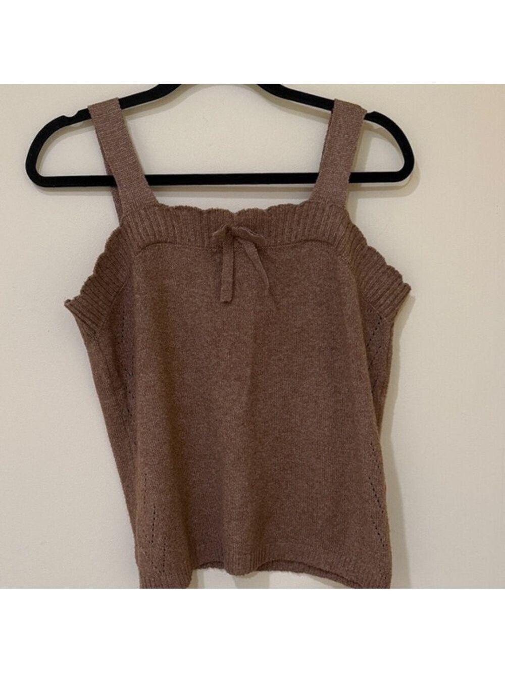 LC Lauren Conrad Taupe Sweater type Knit Tank Top Size L STRETCH